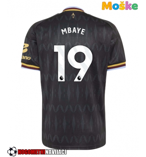 Moške Nogometnih dresov Aston Villa Ibrahim Mbaye #19 Gostujoči 2026-27 Kratki rokavi Moške Nogometnih dresov Aston Villa Ibrahim Mbaye #19 Gostujoči 2026-27 Kratki rokavi
